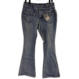 NWT Crest Premium Blue Wash Flare Jeans Size 15